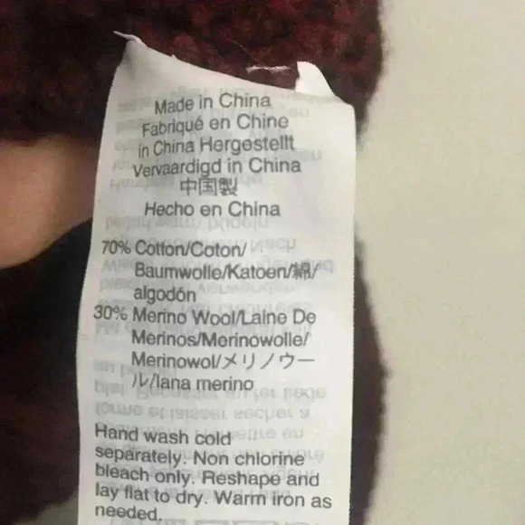 Madewell‎ chunky burgundy purple turtleneck sweater XS - Picture 6 of 7